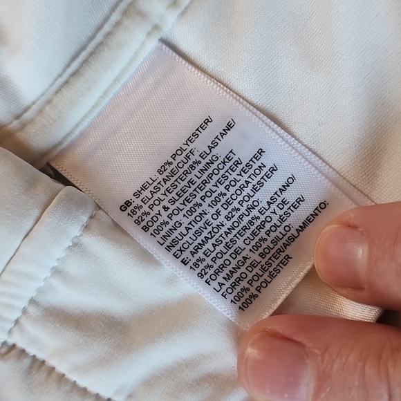 The North Face Mountain Sweatshirt Collarless Full Zip Jacket Small white - Picture 7 of 10